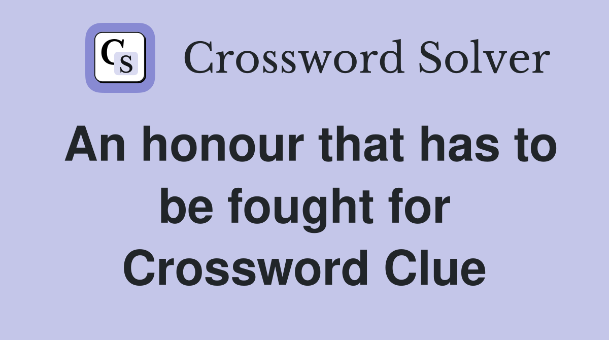 uk new years eve honour crossword clue